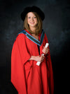 Masters Graduation Portrait of a woman in colour