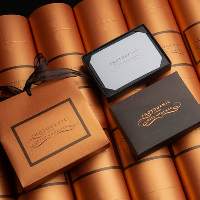 Family & New Baby Special - PHOTOGENIC Photographers
The packaging and presentation of PHOTOGENIC Dalkey Gift Vouchers.
Gifts for a portrait session PHOTOGENIC Dalkey Dublin